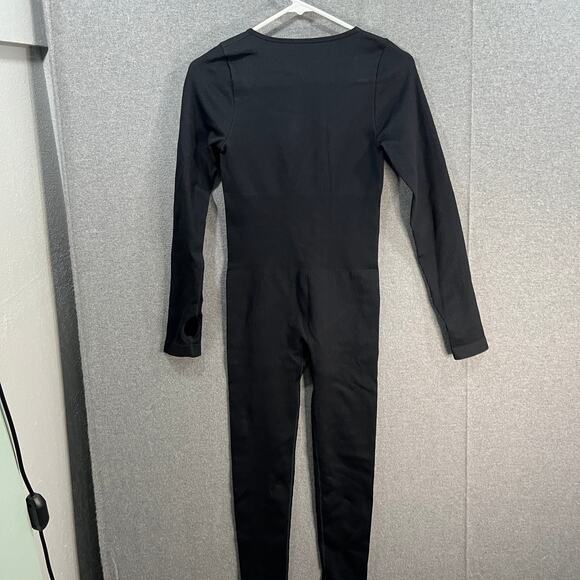 OQQ Women Long Sleeve Jumpsuits Workout Ribbed Bodysuits One Piece Size M - Picture 6 of 6